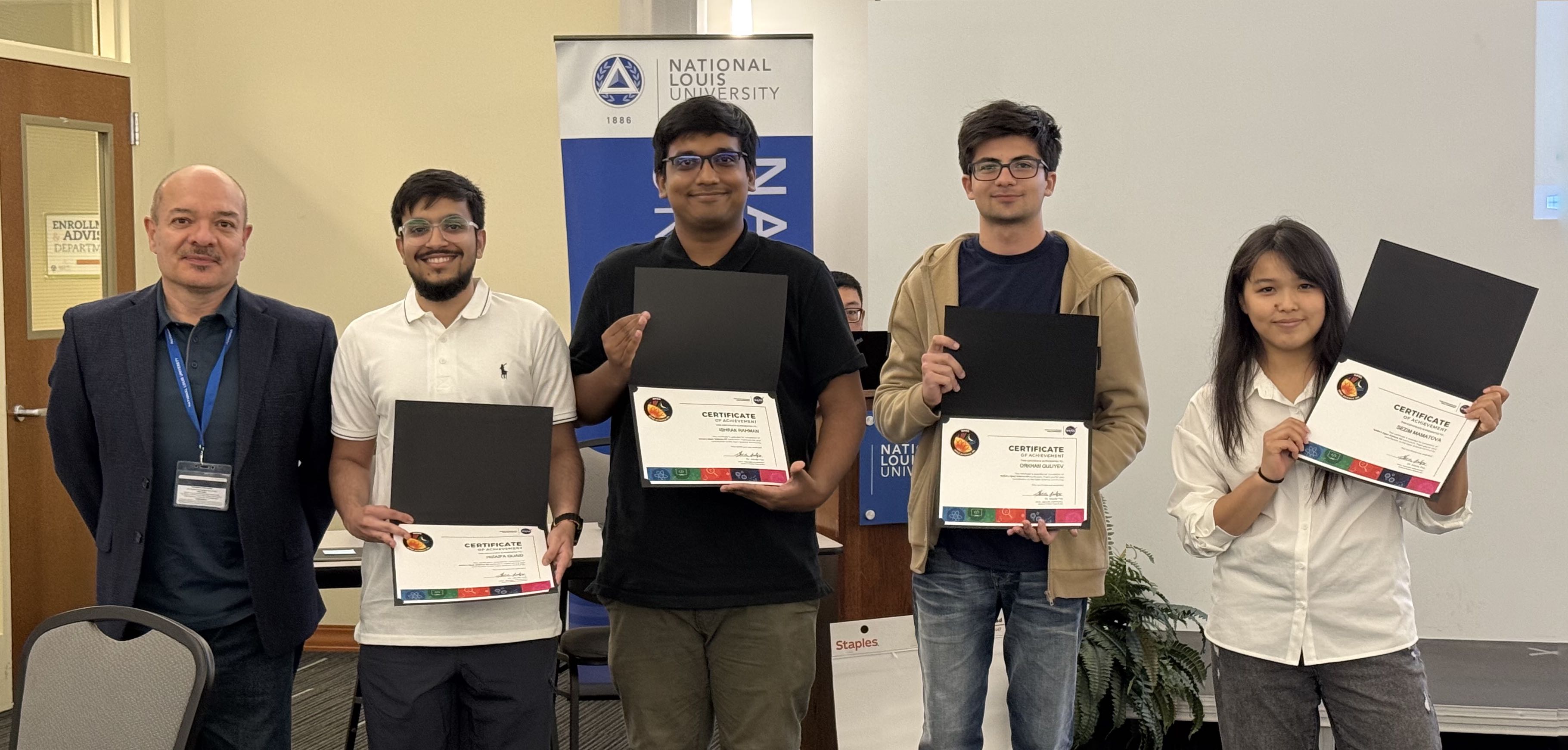 Dr. Tovar with my students at NASA Open Science 2025 Workshop on the final day